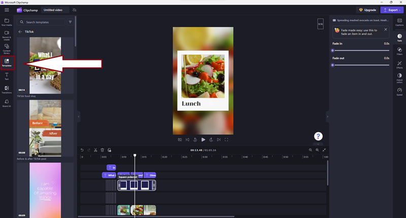 Tutorial Clipchamp Pakai Fitur yang Ada di Toolbar Bagian Kiri 7