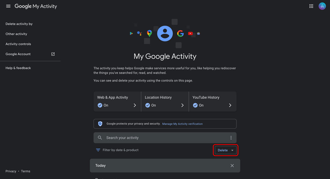 cara menghapus pencarian di chrome semuanya lewat my activity