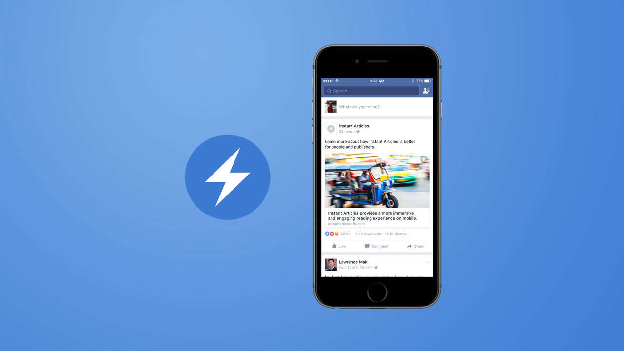 ilustrasi fitur artikel instan facebook