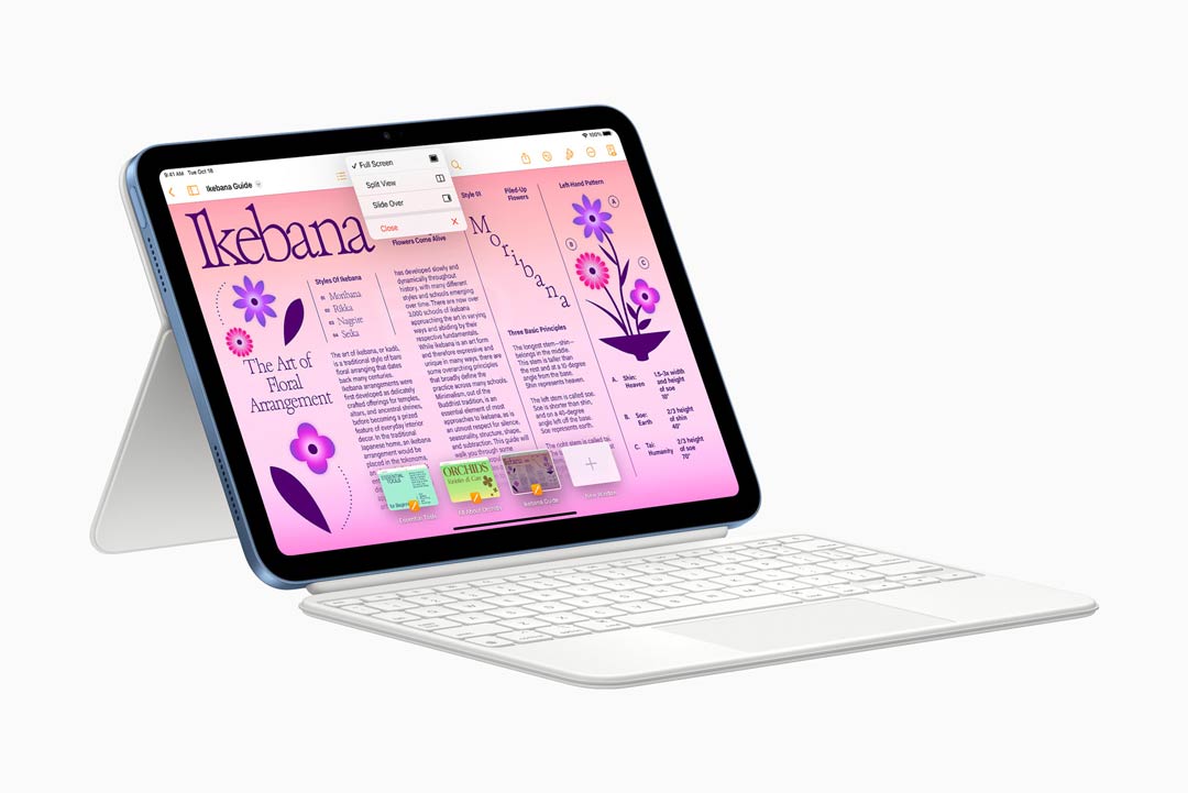 gambar ipad baru 2022 dengan Magic Keyboard Folio