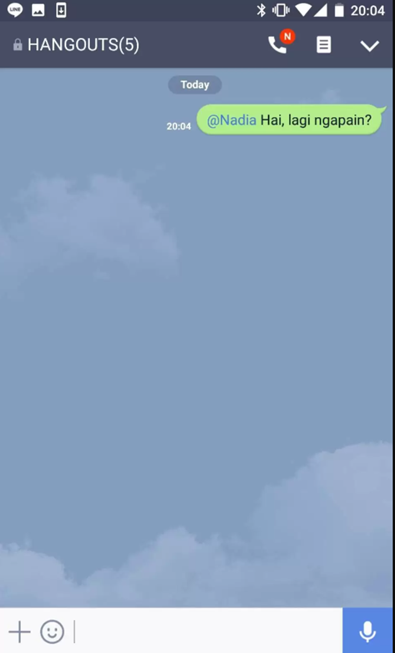 tag kontak di LINE