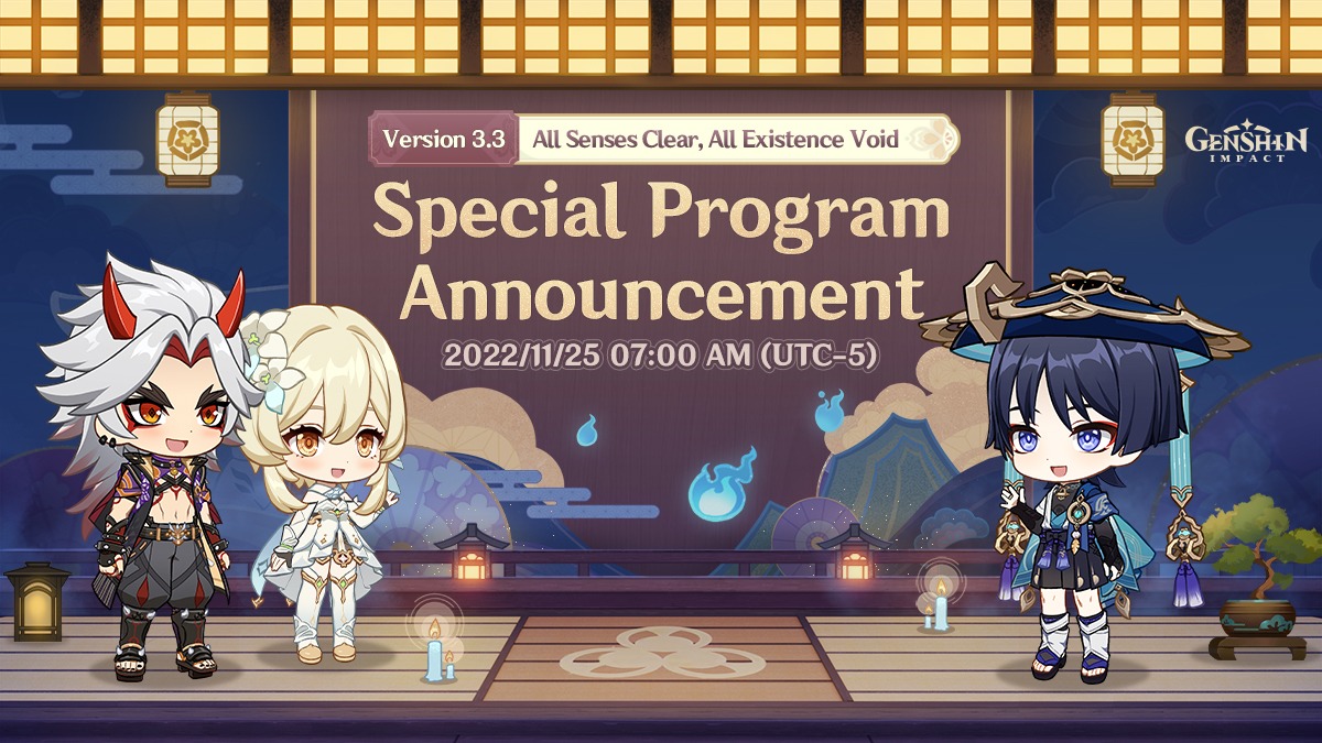 jadwal livestream genshin impact 3.3