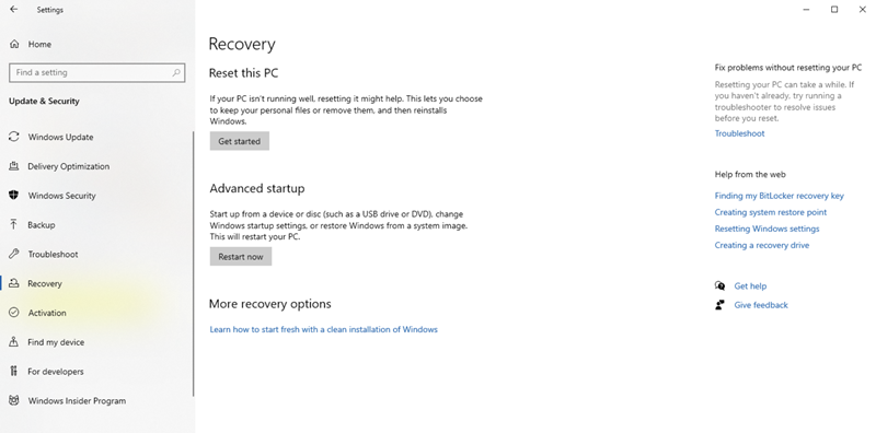 Cara Downgrade Windows 10 Melalui Fitur Recovery 4