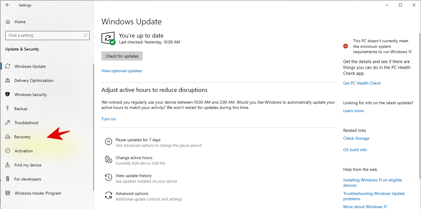 Cara Downgrade Windows 10 ke Windows 8.1 - Step 3