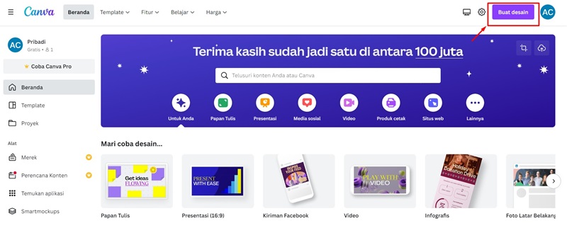 Cara Membuat Poster di Canva dengan Laptop 1