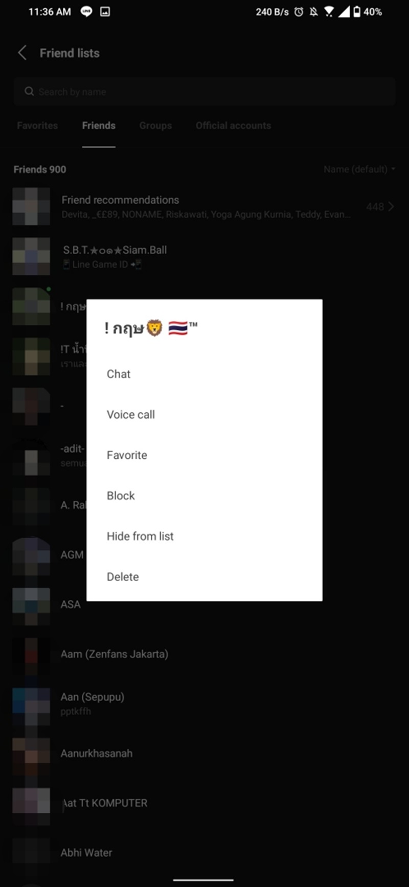 Cara hapus teman di LINE lewat HP Android tanpa blokir 2