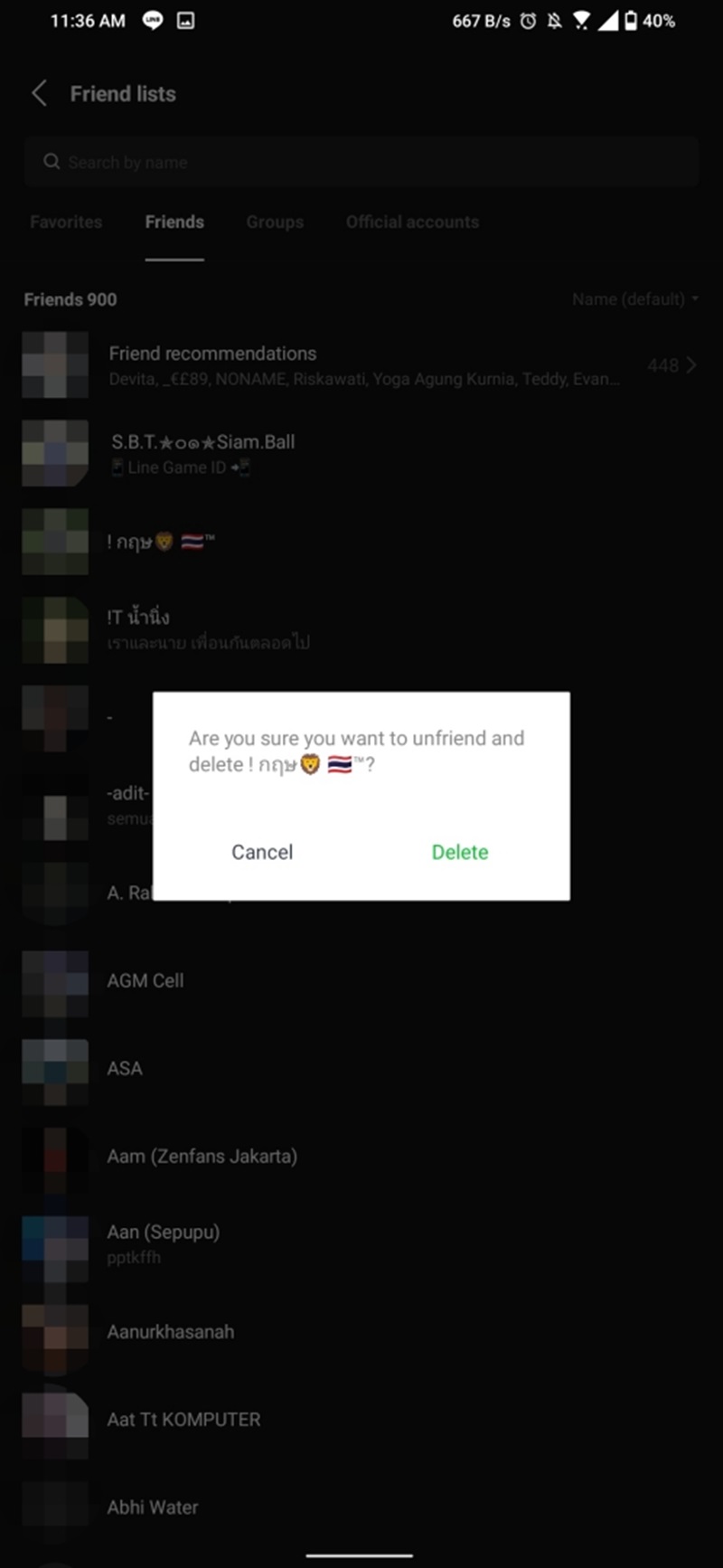 Cara hapus teman di LINE lewat HP Android tanpa blokir 3