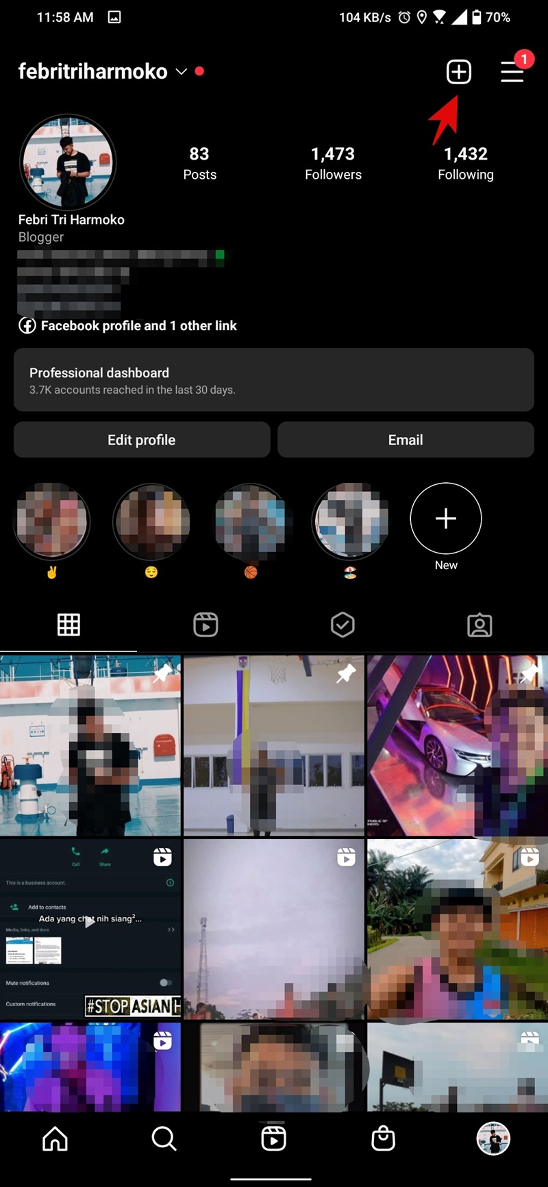 Cara menghapus draft posts Instagram 1