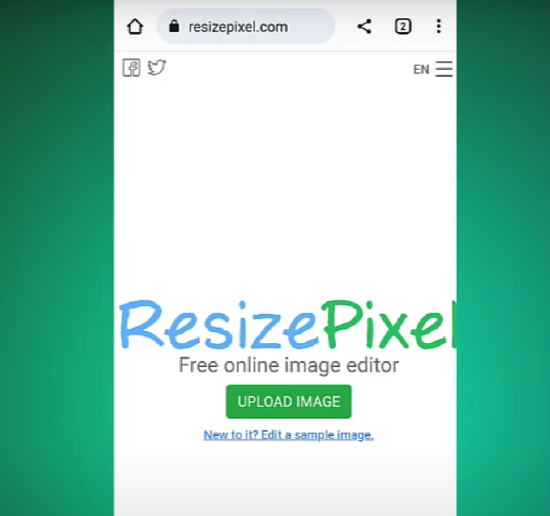 Menggunakan resizepixel.com 1