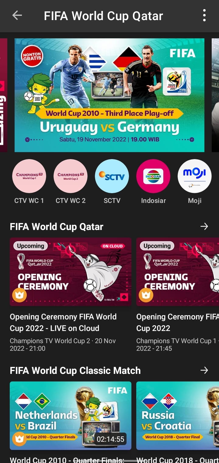 Cara Nonton Live Streaming Piala Dunia 2022