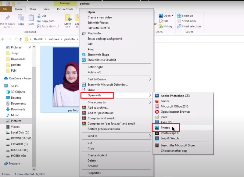 cara memperbesar ukuran foto - Menggunakan Fitur Bawaan Windows 1