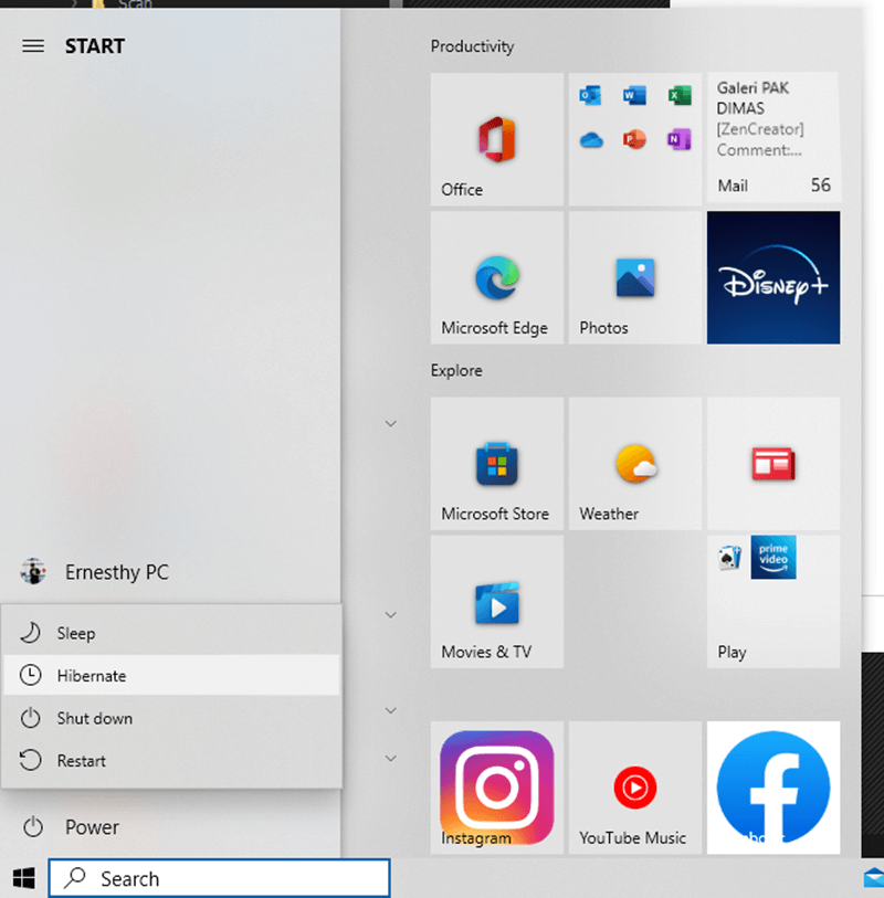 Cara Memunculkan opsi hibernate Windows 10 6