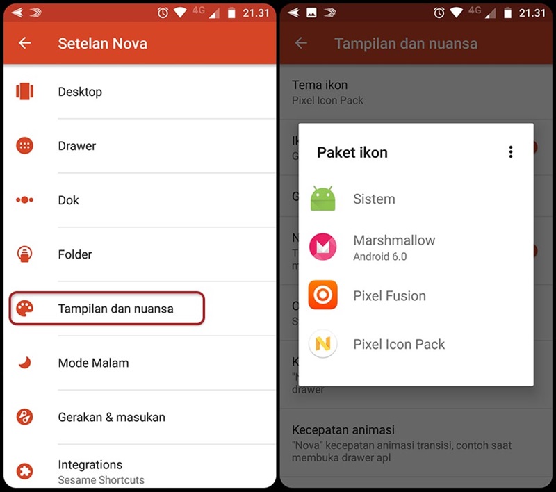 Cara Mengganti Ikon Aplikasi Android dengan Nova Launcher