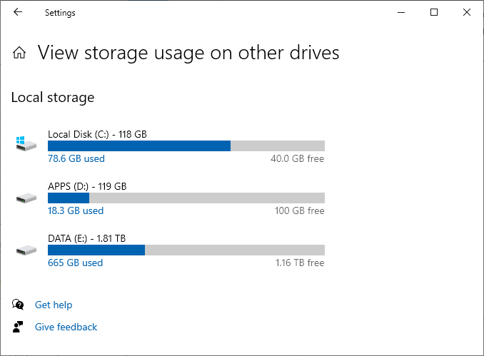 Cara melihat kapasitas penyimpanan Windows 10 lewat Storage Settings