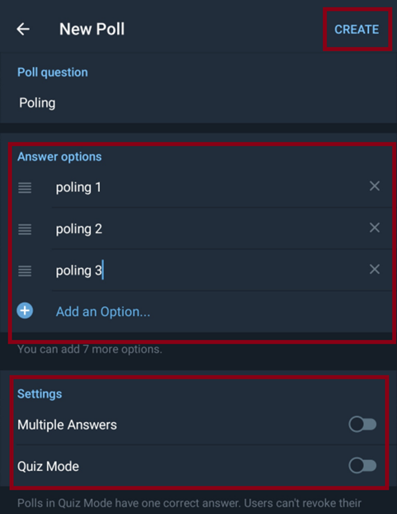 Cara membuat polling di channel Telegram 3