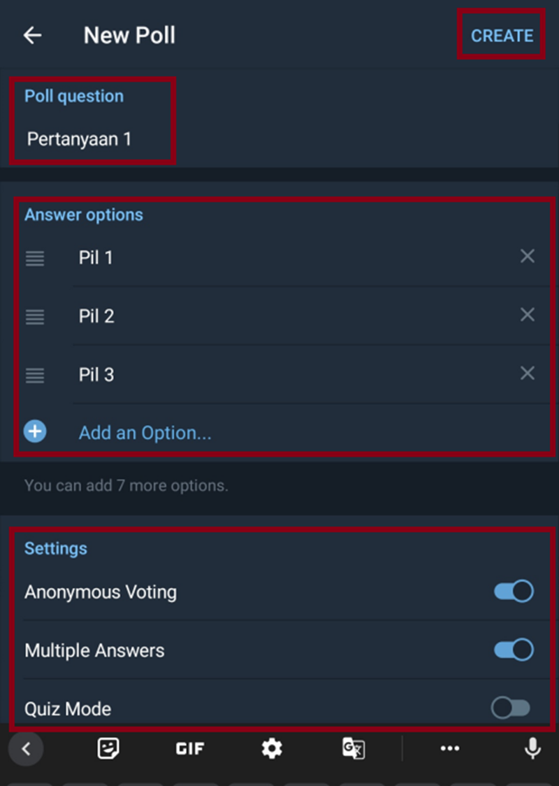 Cara membuat polling di grup Telegram 2