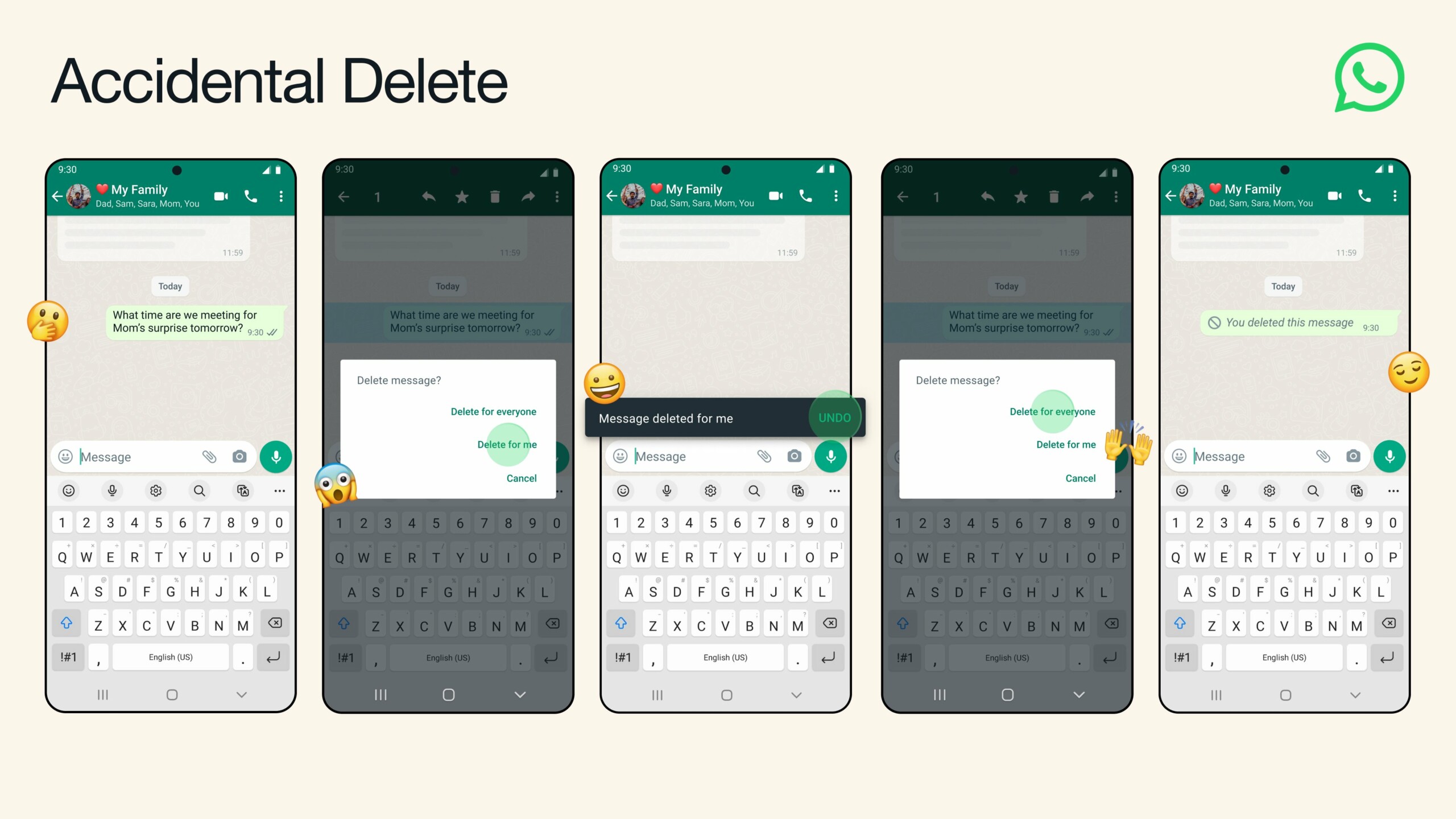 whatsapp undo delete for me