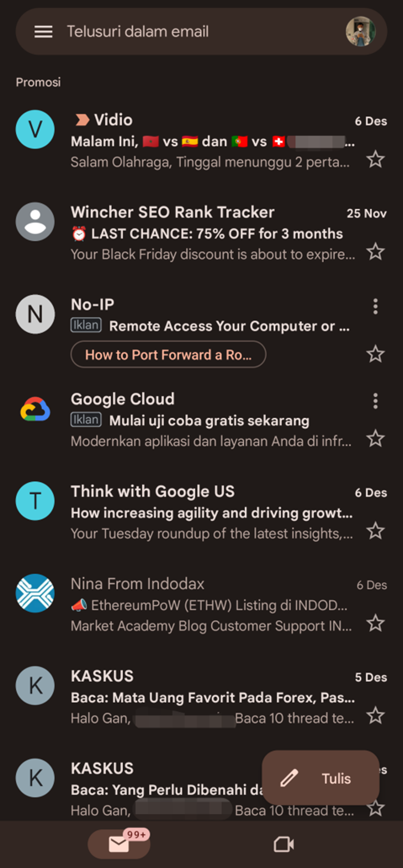 Mengganti password akun Gmail lewat aplikasi Gmail (Google Mail) 1