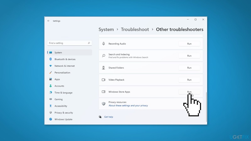 Menggunakan Windows Store Troubleshooter - cara install Microsoft Store di Windows 10