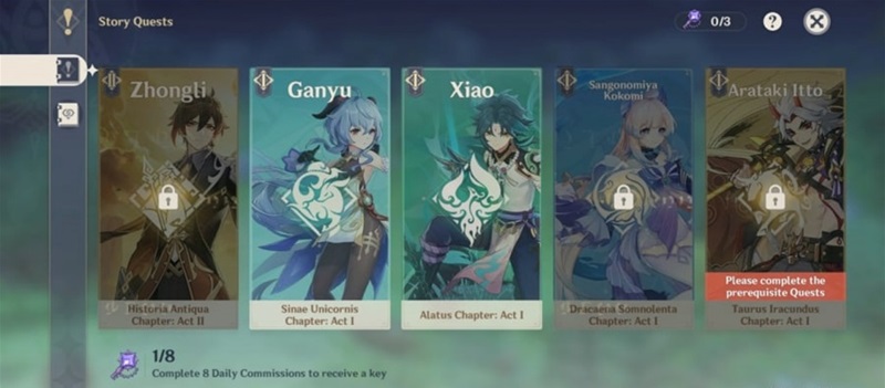 Menyelesaikan Quest Story - cara cepat naik level genshin impact