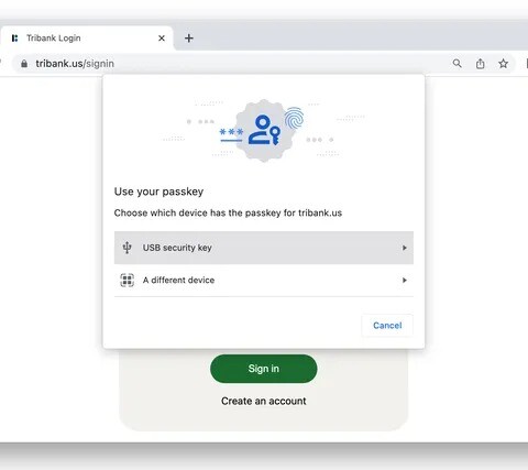 google chrome passkey