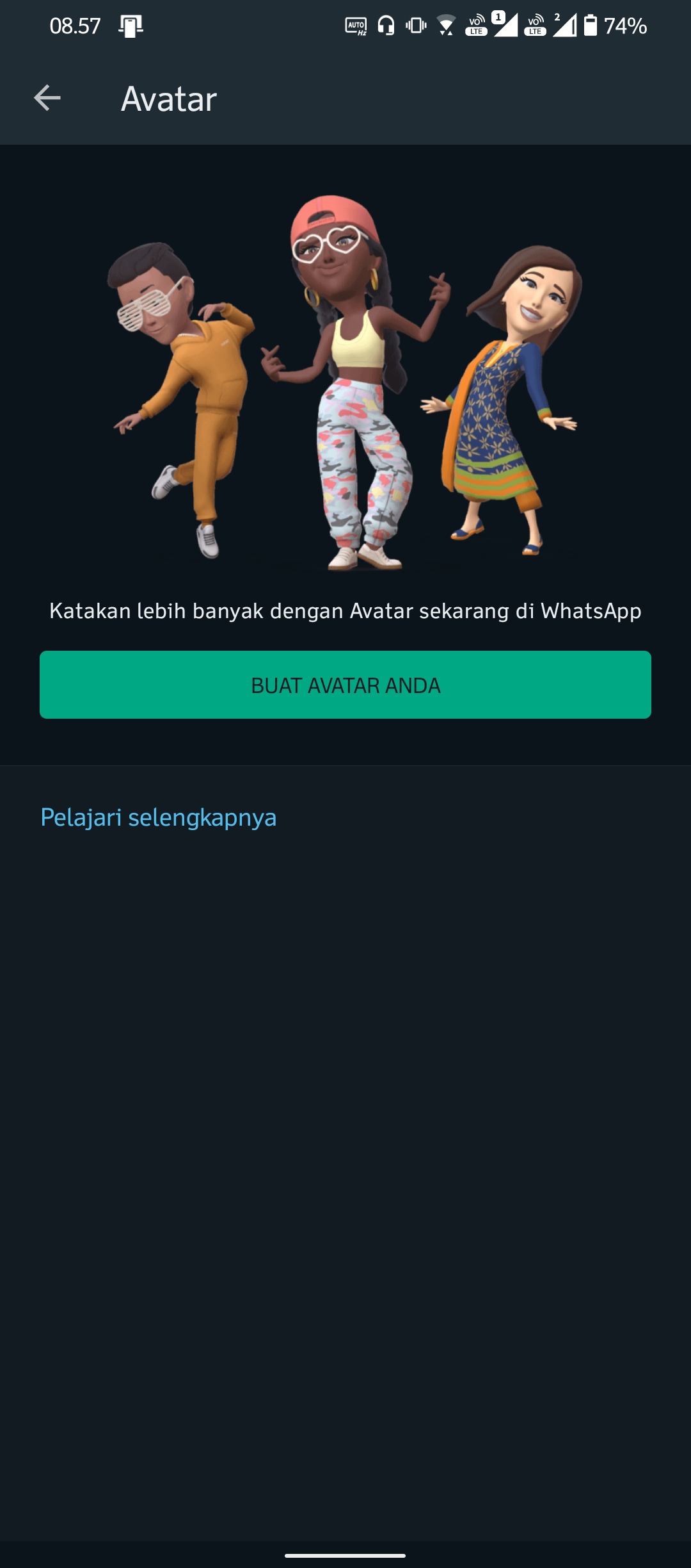 cara membuat avatar di whatsapp