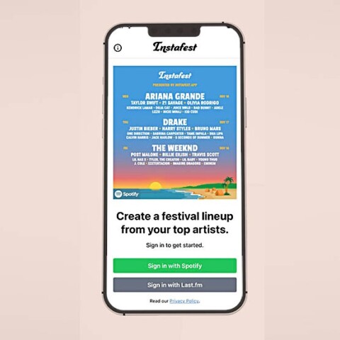 cara membuat instafest spotify di hp