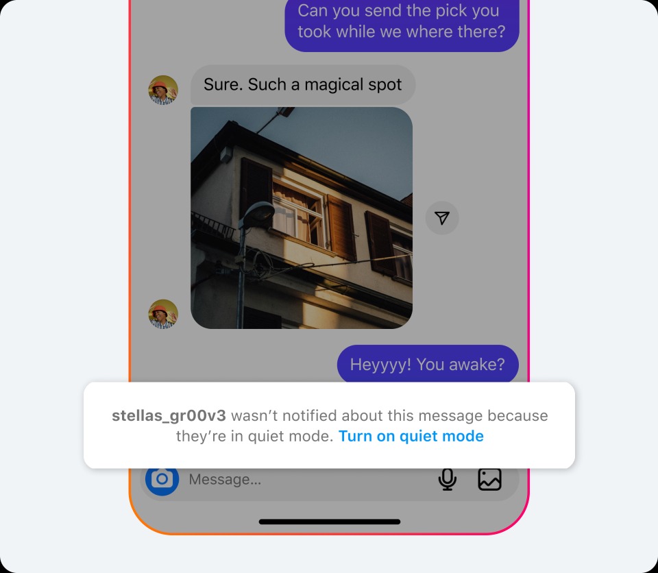 mode senyap instagram