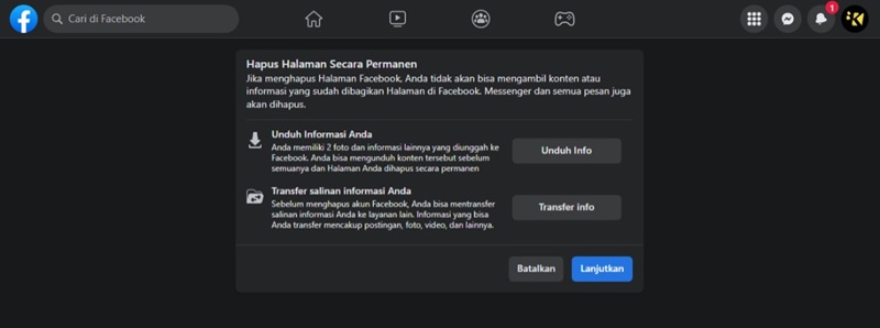 Cara Menghapus Halaman Facebook Secara Permanen 9