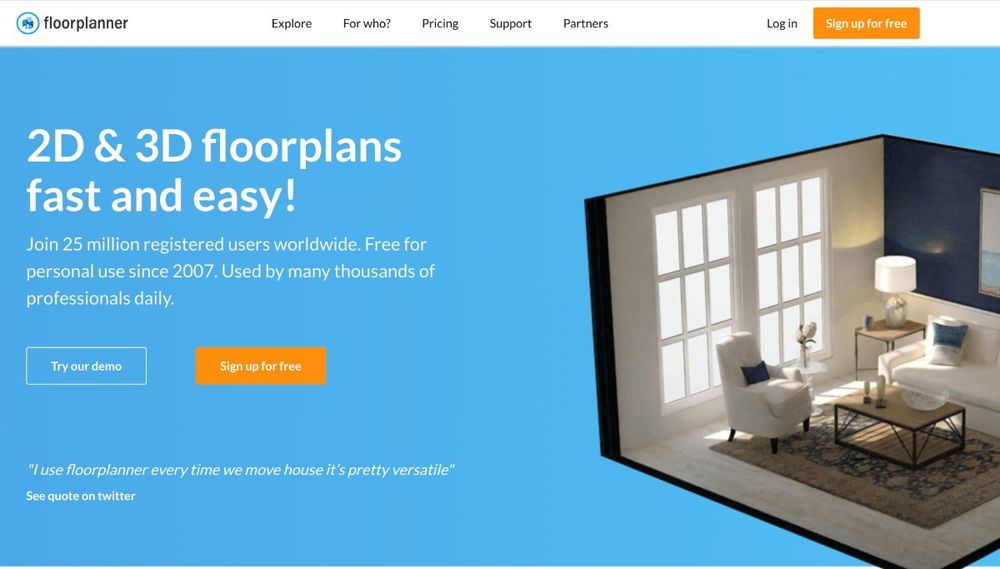 aplikasi desain rumah pc floorplanner