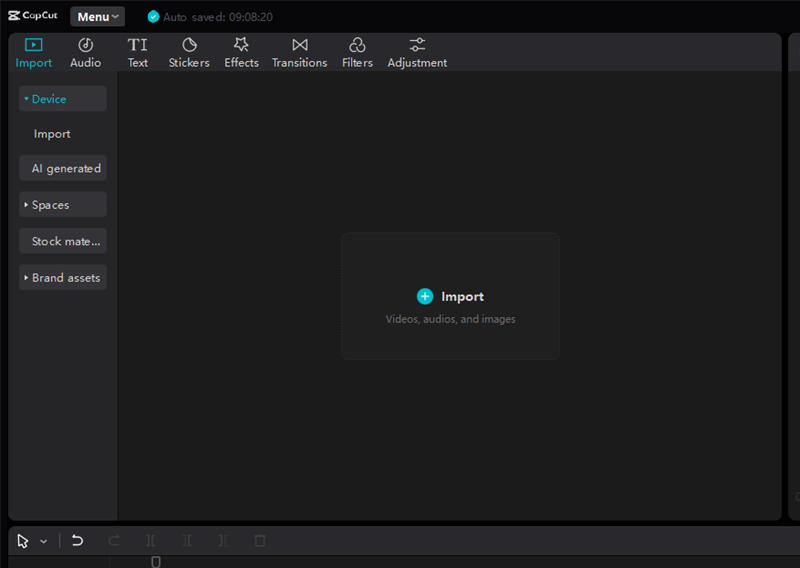 Cara Masukkan Video di CapCut PC 2