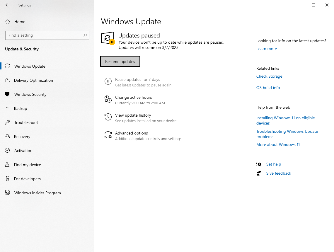 Matikan Update Windows Sementara Selama 35 Hari