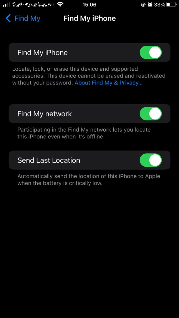 mengaktifkan find my iphone