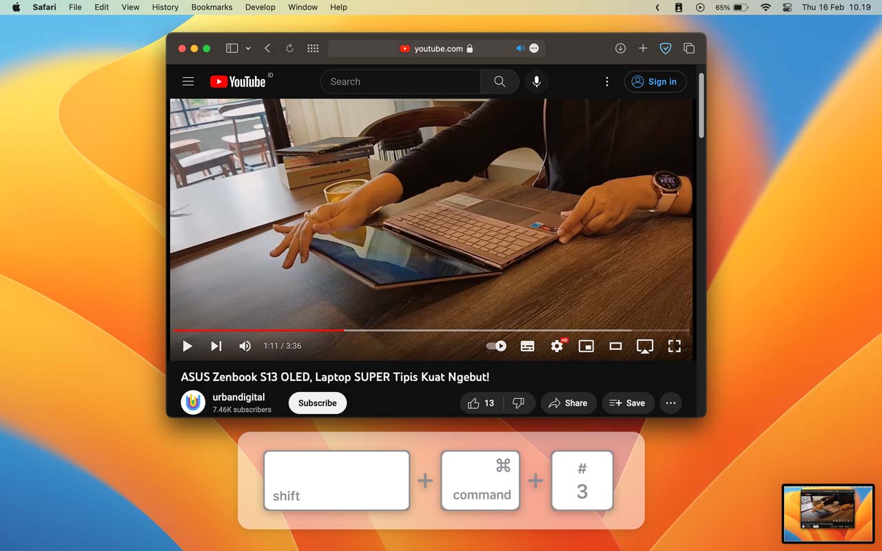 cara screenshot di macbook seluruh layar