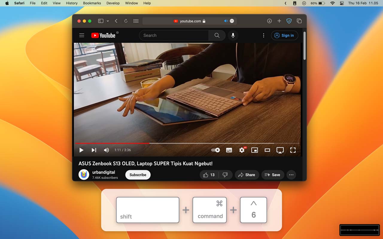 cara screenshot touch bar di mac