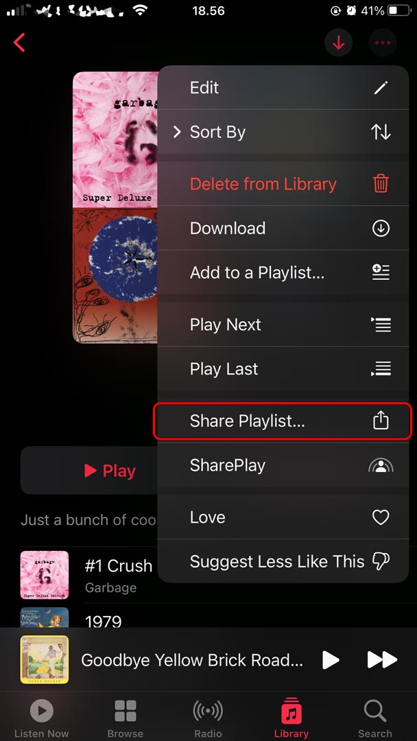 share playlist apple music ke instagram story