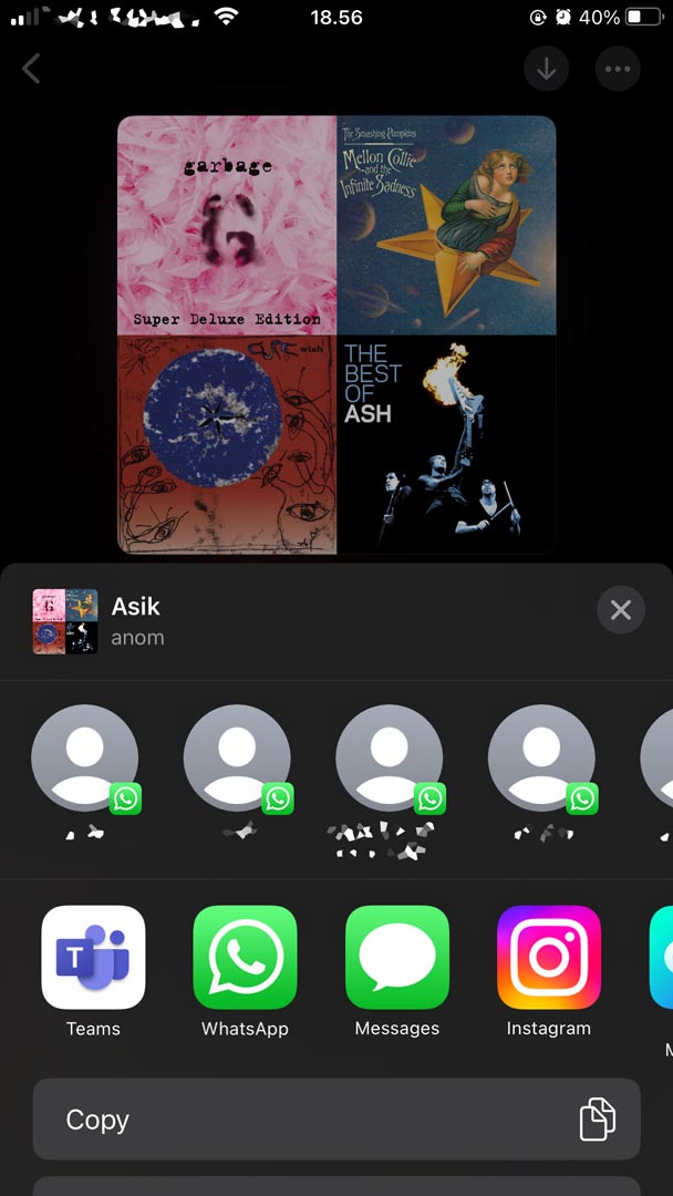 share playlist apple music ke instagram story