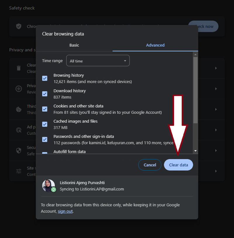 Cara Menghapus History Chrome di Laptop 3