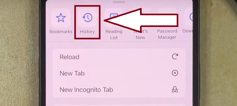 Cara Menghapus History Chrome di iPhone 3