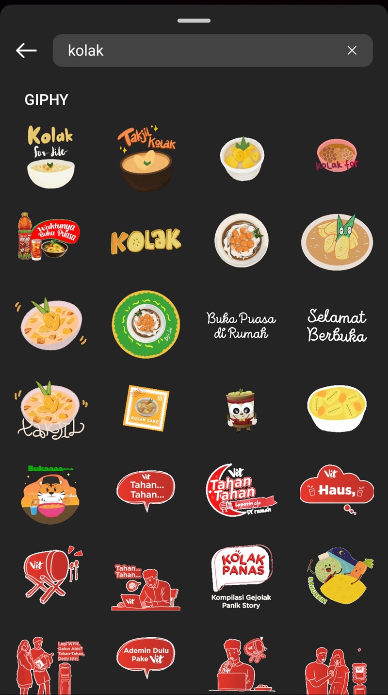 Stiker Takjil Ramadhan Kolak