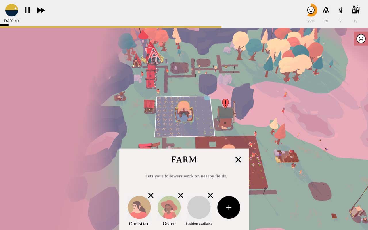 jumlah pekerja pada bangunan produksi di game outlander