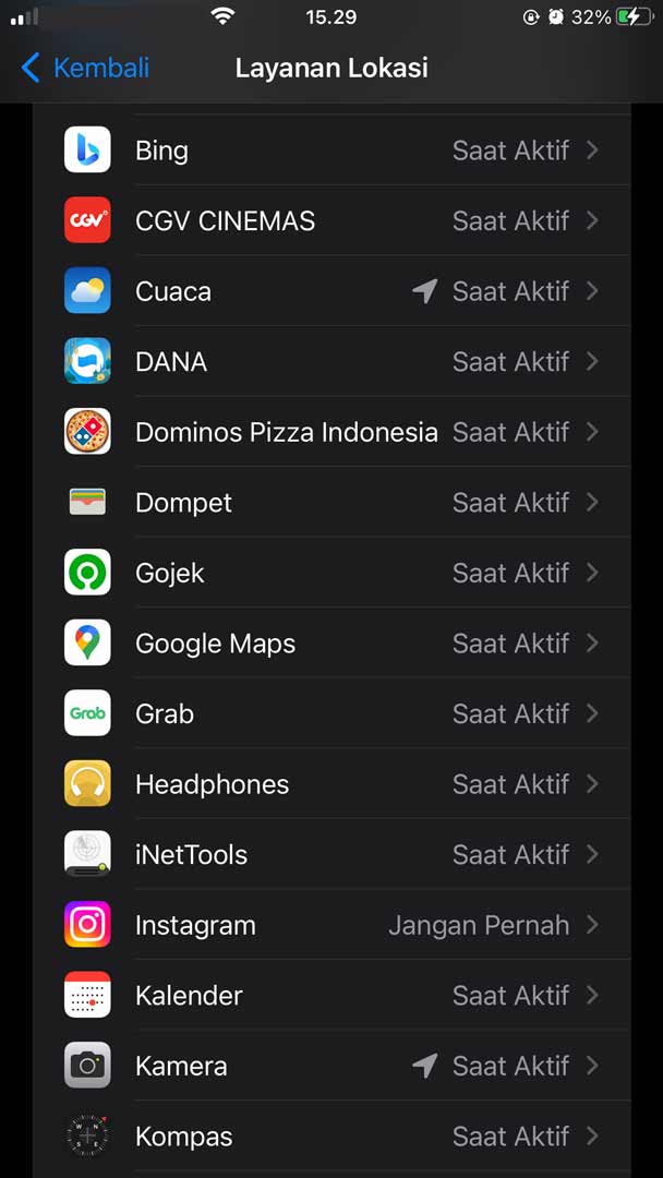 layanan lokasi iphone