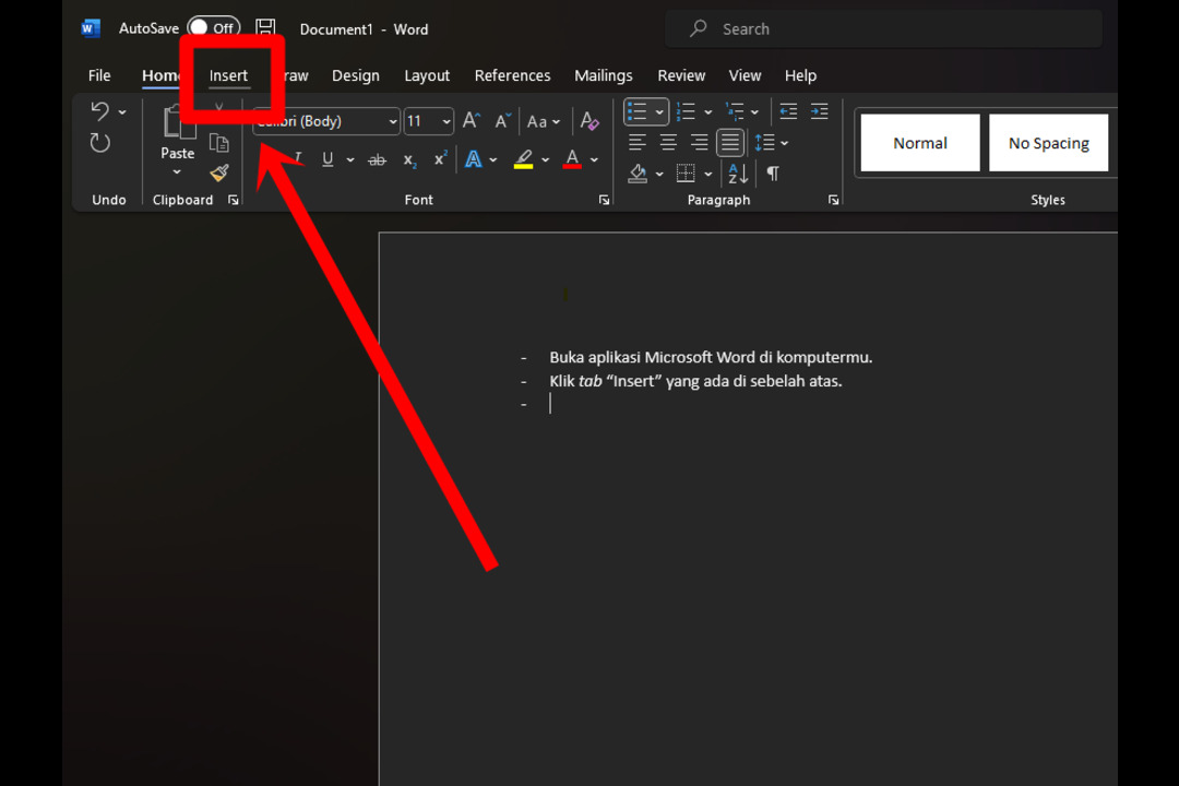 cara membuat tabel di microsoft word