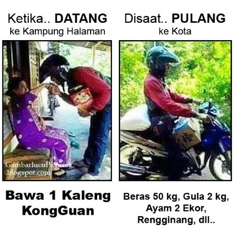 meme mudik lebaran