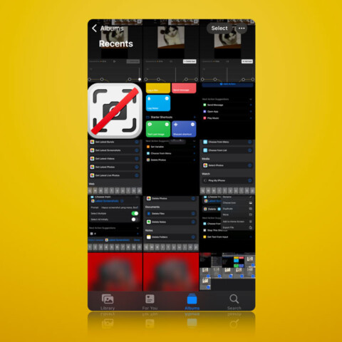 screenshot iphone di aplikasi foto