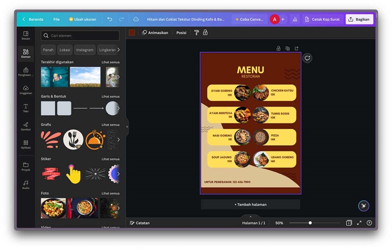 Canva - aplikasi desain grafis online