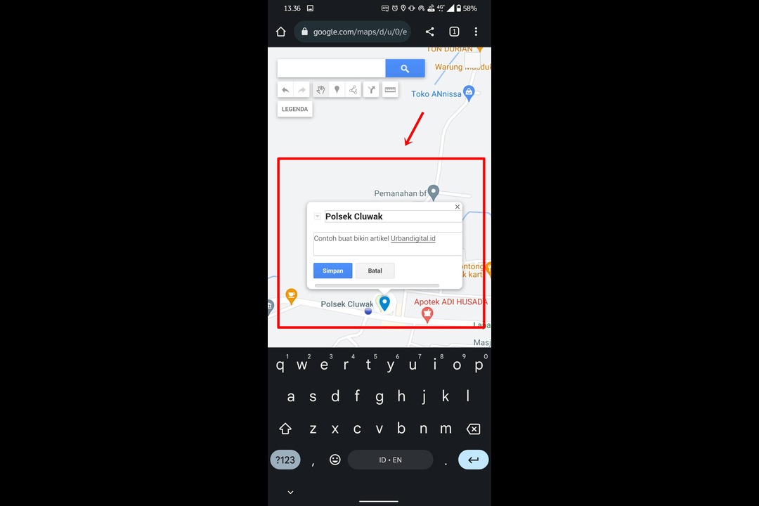 cara membuat alamat di google maps lewat hp