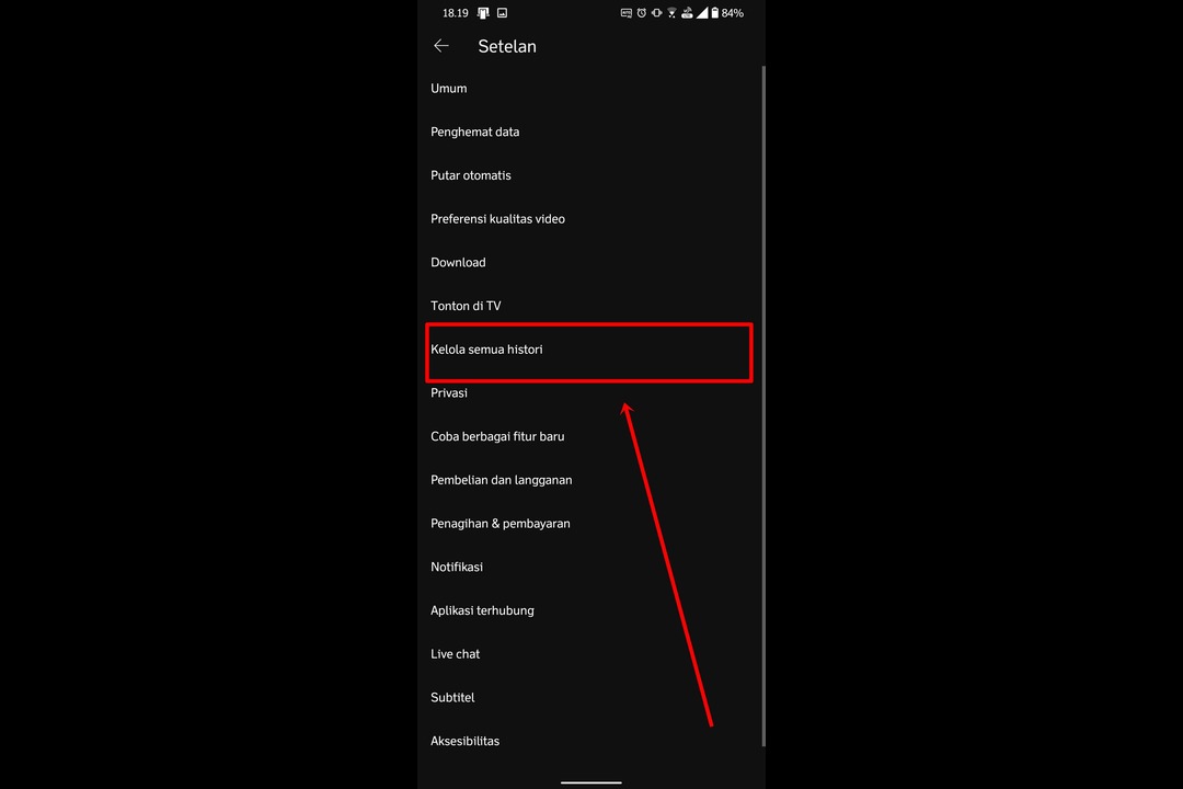 cara menghapus history youtube di hp