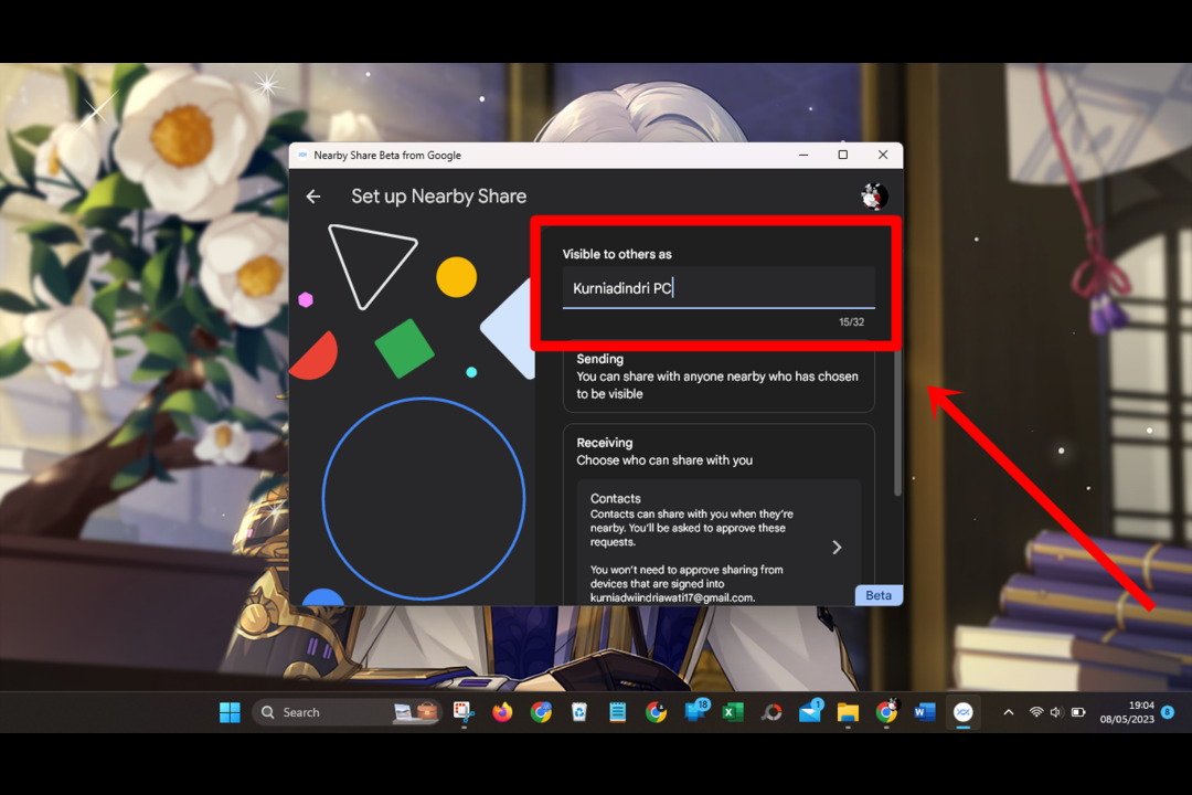 cara pakai google nearby share di windows