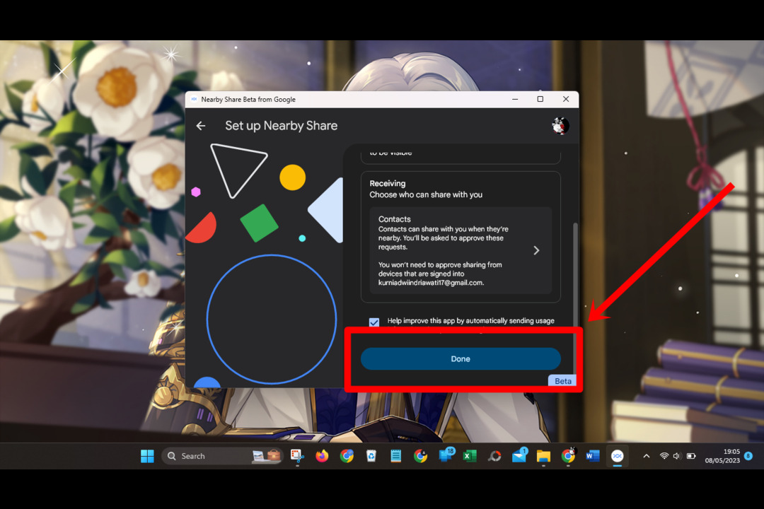 cara pakai google nearby share di windows